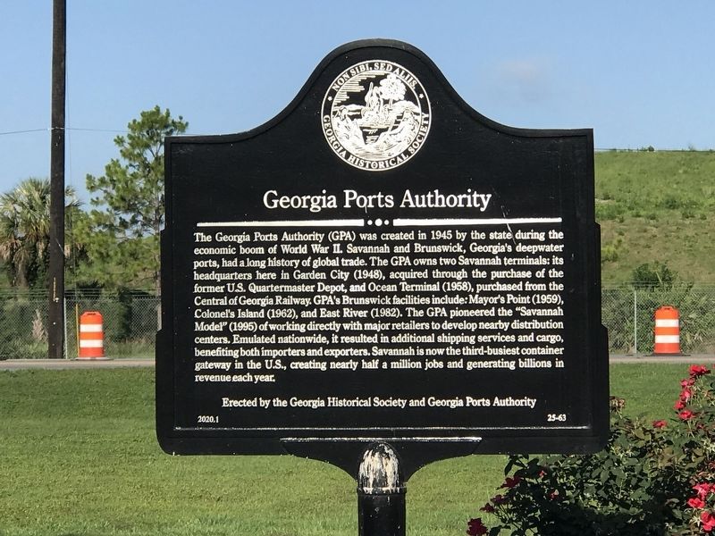 Georgia Ports Authority Marker image. Click for full size.