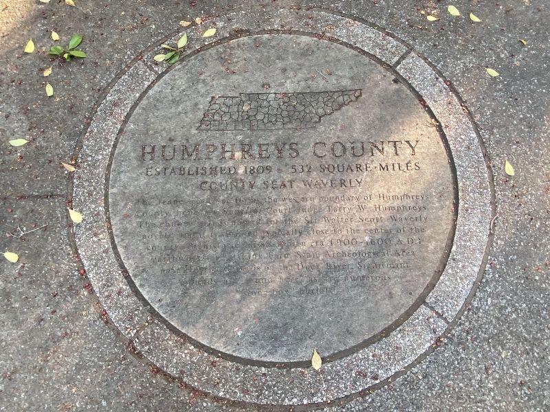Humphreys County Marker image. Click for full size.