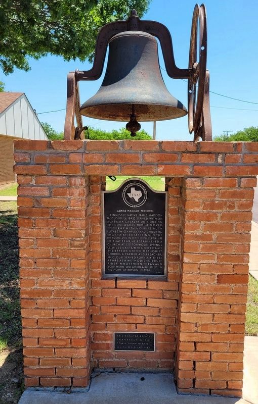 The James Madison McCloud Marker and Church Bell image. Click for full size.