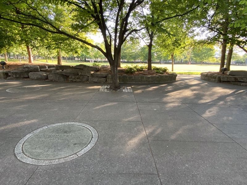 Montgomery County marker (front left) image. Click for full size.