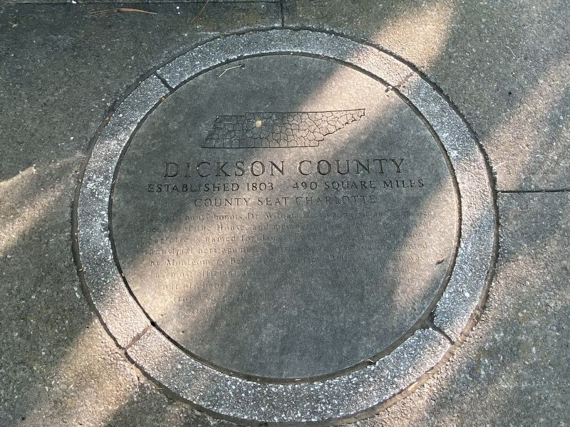 Dickson County Marker image. Click for full size.
