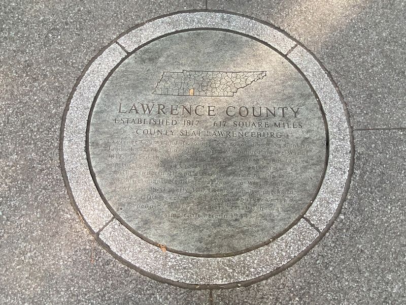 Lawrence County Marker image. Click for full size.