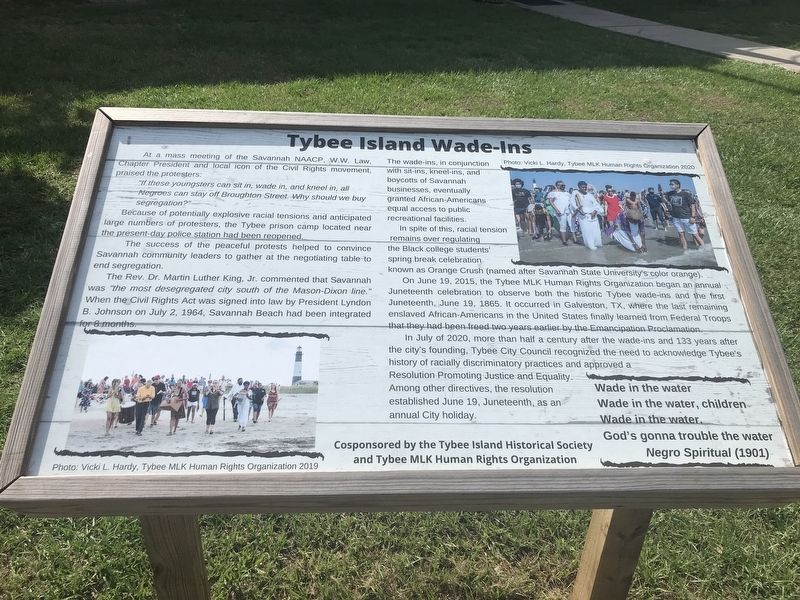 Tybee Island Wade-Ins Marker image. Click for full size.