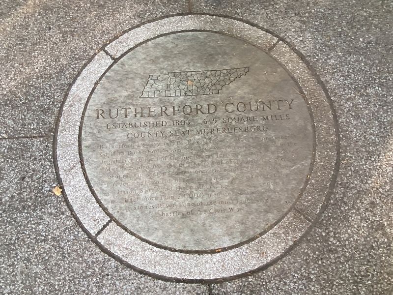 Rutherford County Marker image. Click for full size.