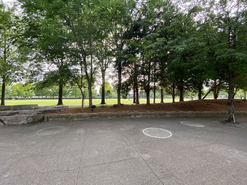 Rutherford County marker (back right) image. Click for full size.