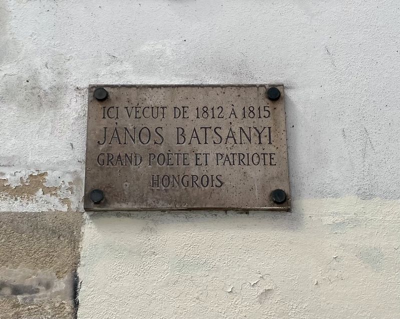 János Batsányi Marker. Click for full size. János Batsányi Marker image. Click for full size.