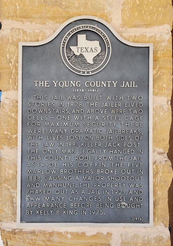 The Young County Jail Marker image. Click for full size.
