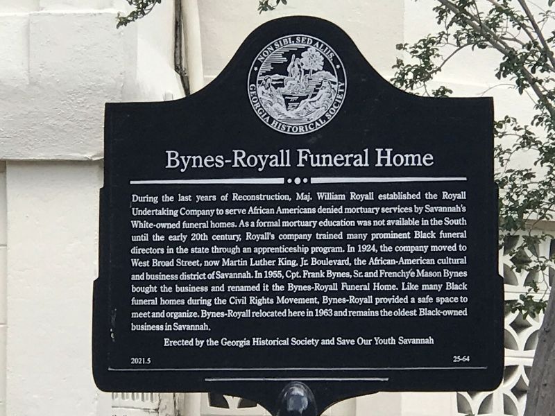 Bynes-Royall Funeral Home Marker image. Click for full size.