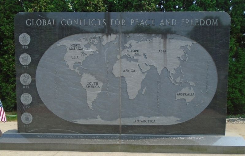 Global Conflicts for Peace and Freedom Monument. Click for full size. Global Conflicts for Peace and Freedom Monument image. Click for full size.