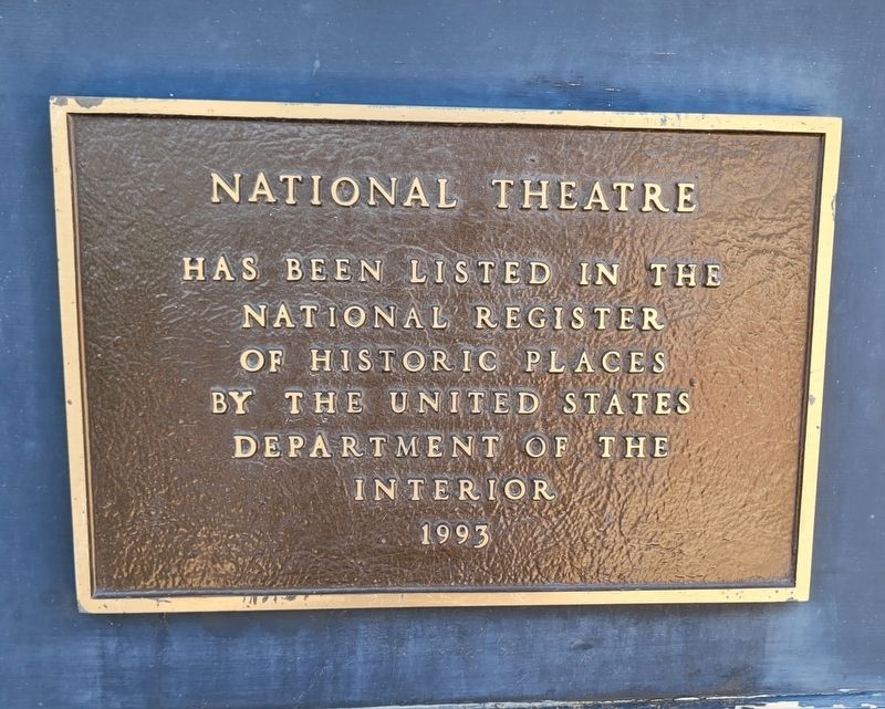 National Theatre Marker image. Click for full size.