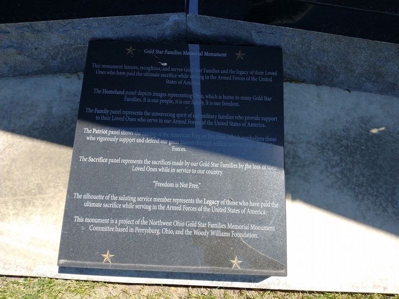 Gold Star Families Memorial Monument. Click for full size. Gold Star Families Memorial Monument image. Click for full size.