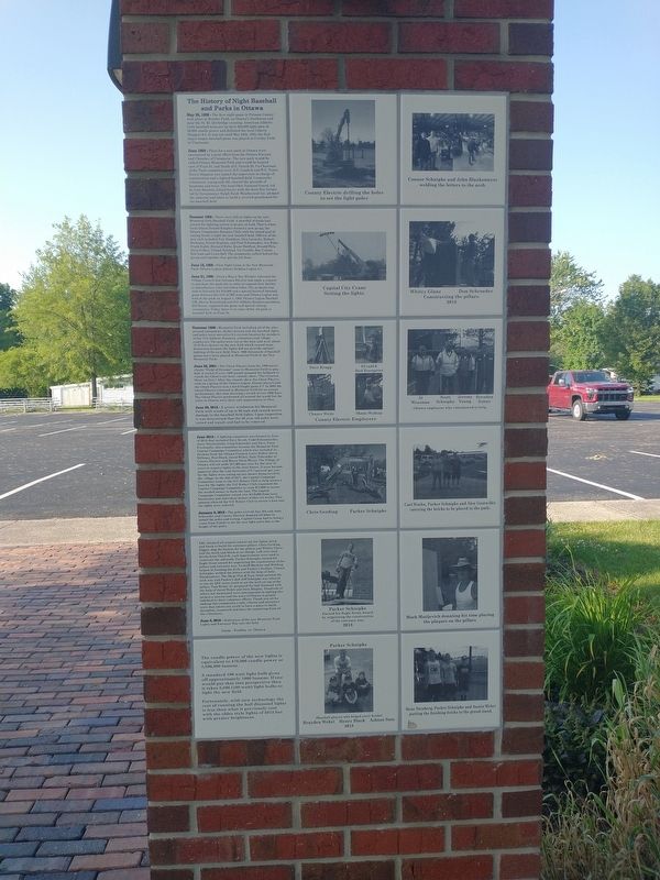 The History of Night Baseball and Parks in Ottawa Marker image. Click for full size.