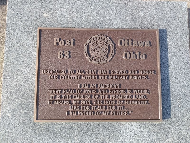 American Legion Post 63 Veterans Memorial image. Click for full size.
