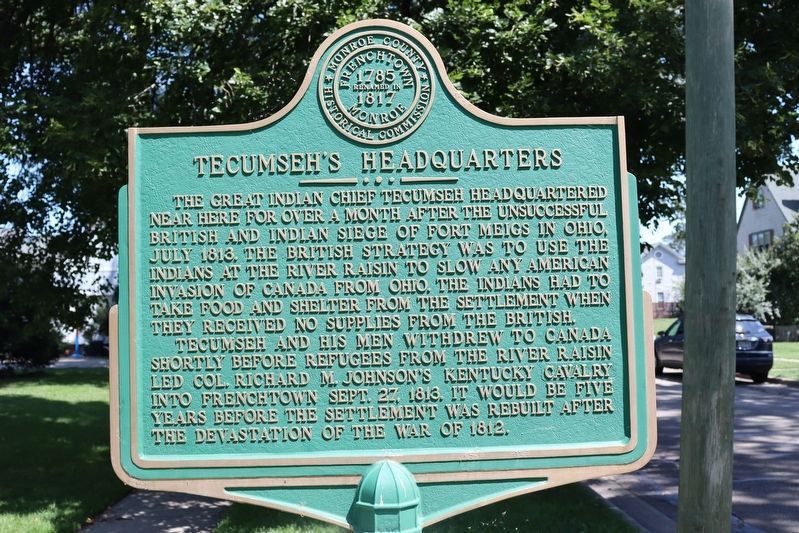 Tecumseh's Headquarters Marker image. Click for full size.