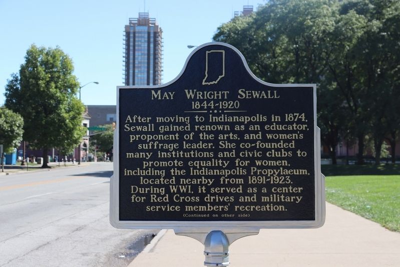 May Wright Sewall Marker image. Click for full size.