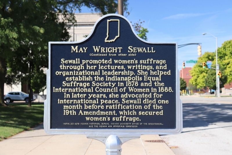 May Wright Sewall Marker image. Click for full size.