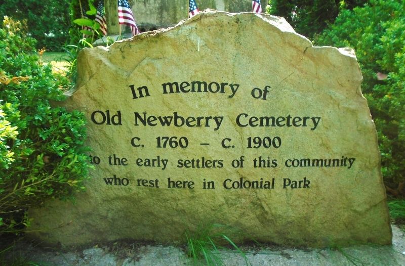 Old Newberry Cemetery Marker image. Click for full size.