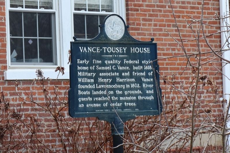 Vance-Tousey House Marker image. Click for full size.