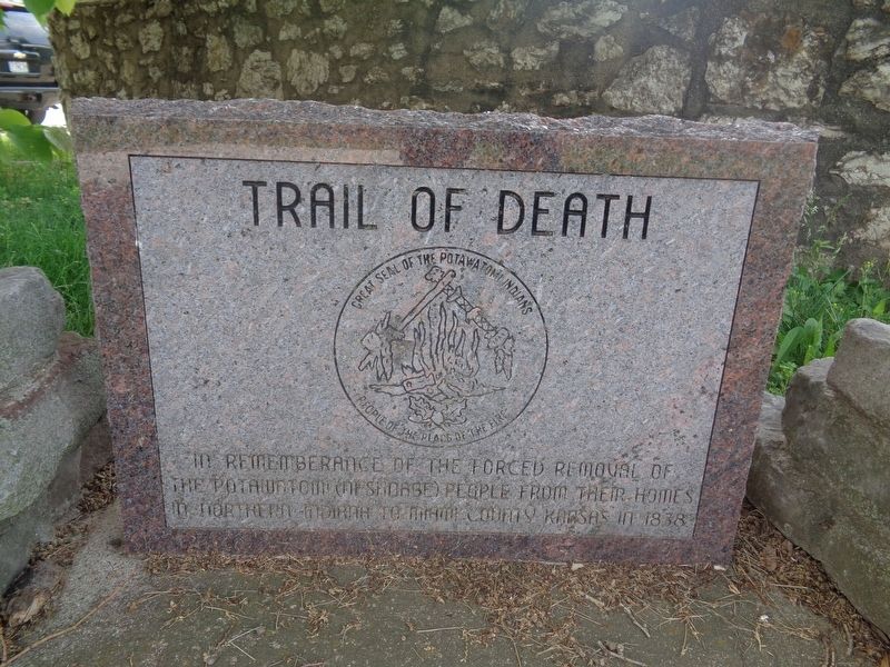 Trail of Death Marker. Click for full size. Trail of Death Marker image. Click for full size.