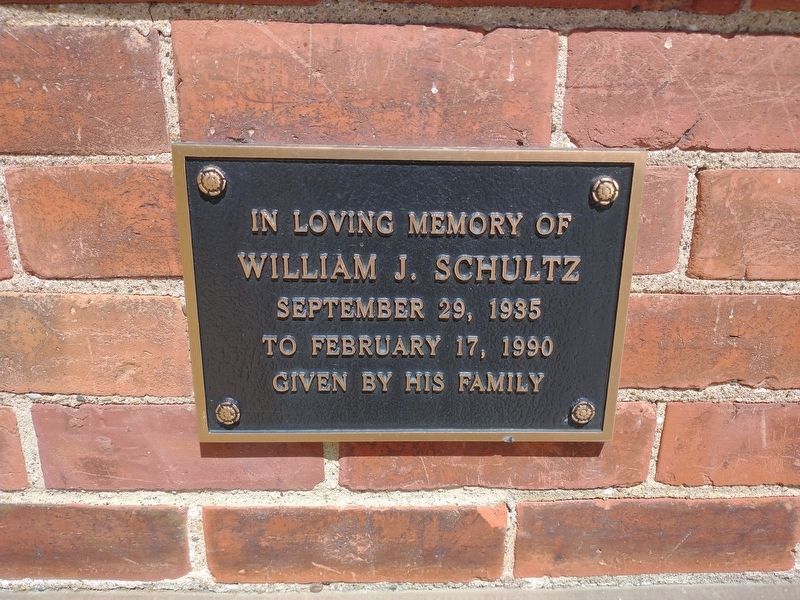 William J. Schulz Memorial Tablet Near the Marker. Click for full size. William J. Schulz Memorial Tablet Near the Marker image. Click for full size.