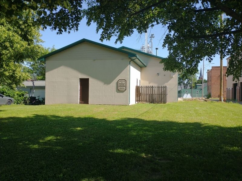 Original Site of Deerfield Farmers Telephone Company Marker. Click for full size. Original Site of Deerfield Farmers Telephone Company Marker image. Click for full size.