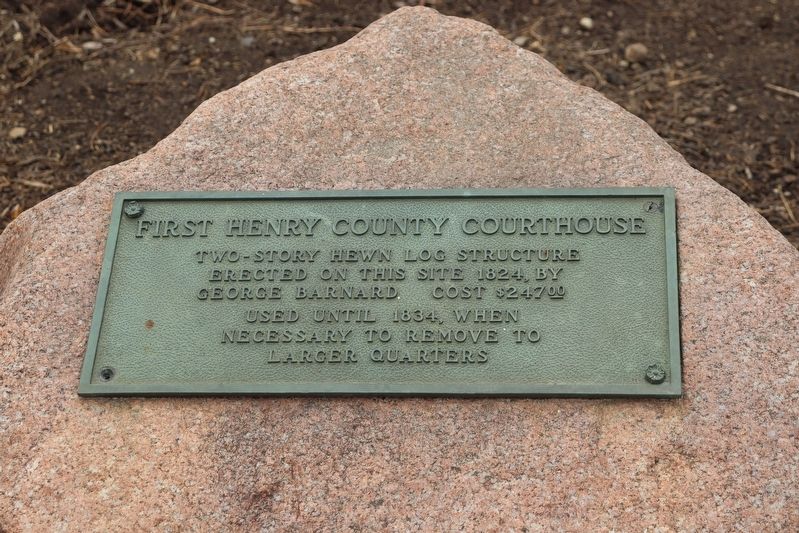 First Henry County Courthouse Marker image. Click for full size.