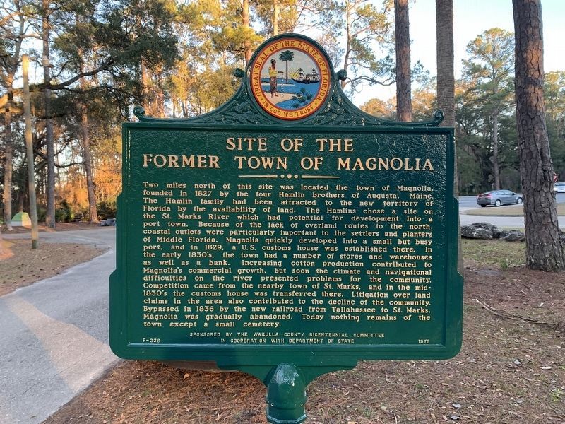 Site of the Former Town of Magnolia Marker image. Click for full size.