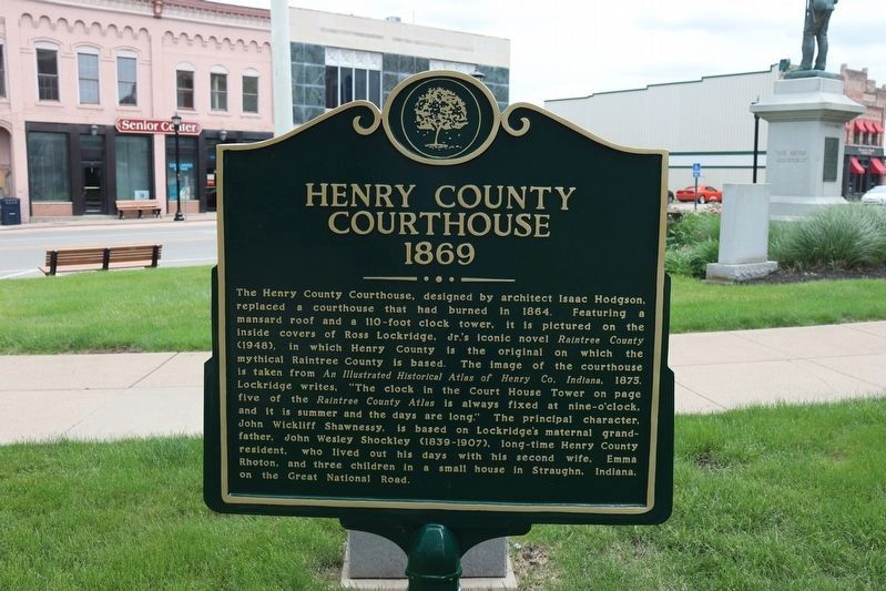 Henry County Courthouse 1869 side of the marker image. Click for full size.