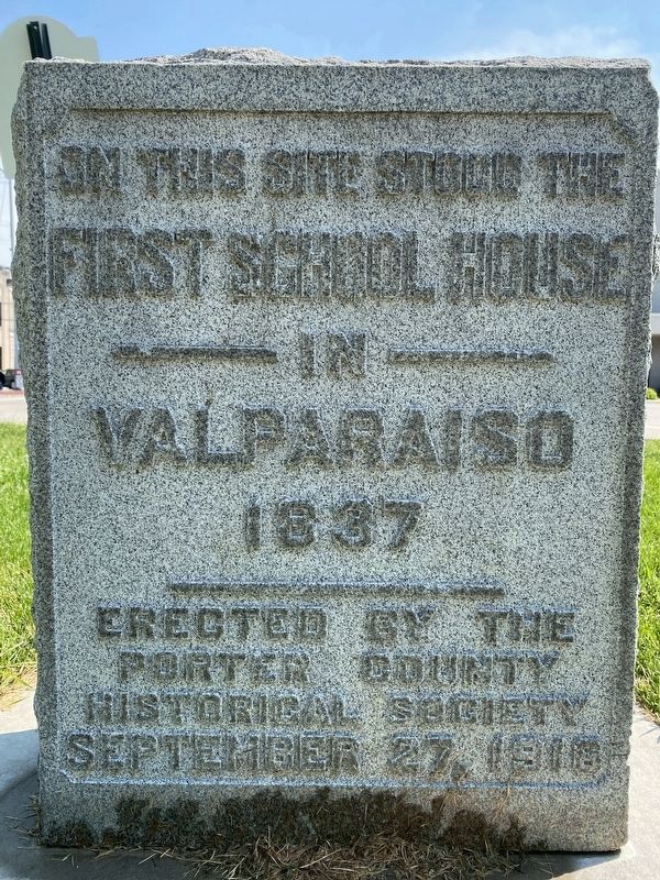 Site of First School House in Valparaiso 1837 Marker image. Click for full size.