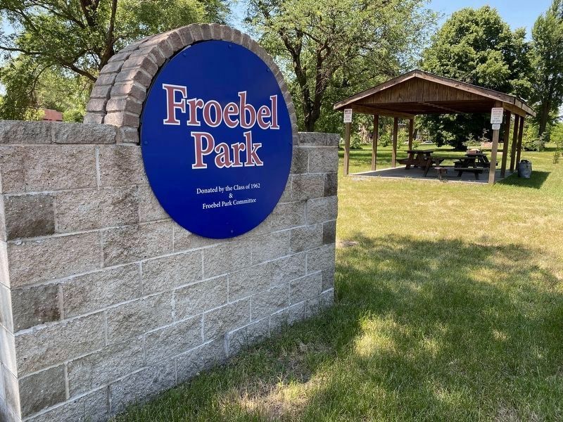 Froebel Park now sits where the school was image. Click for full size.