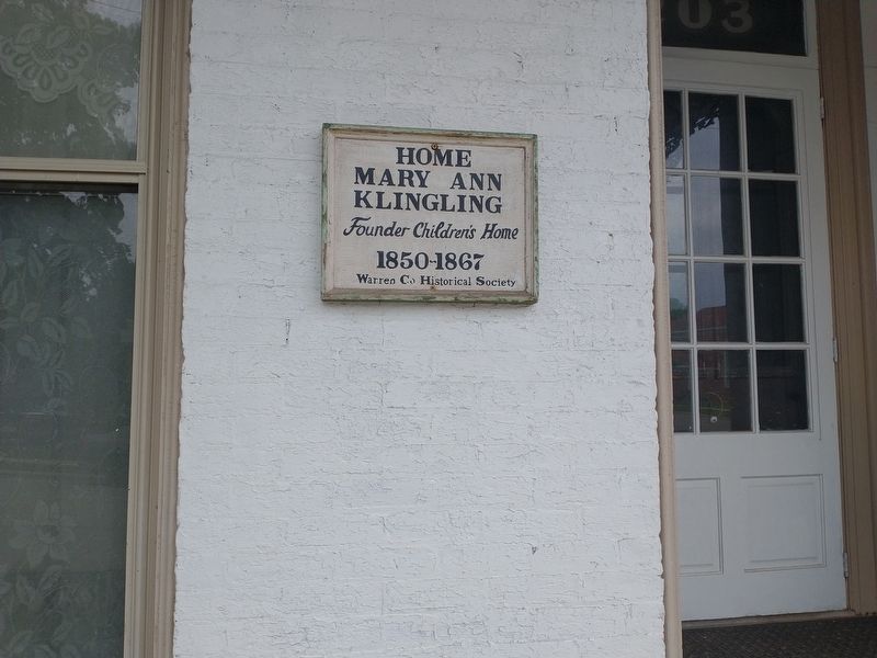 The Mary Ann Klingling Home Marker image. Click for full size.