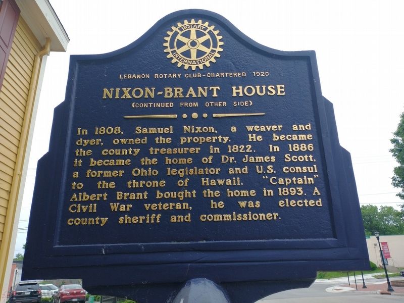 Nixon-Brant House Marker image. Click for full size.