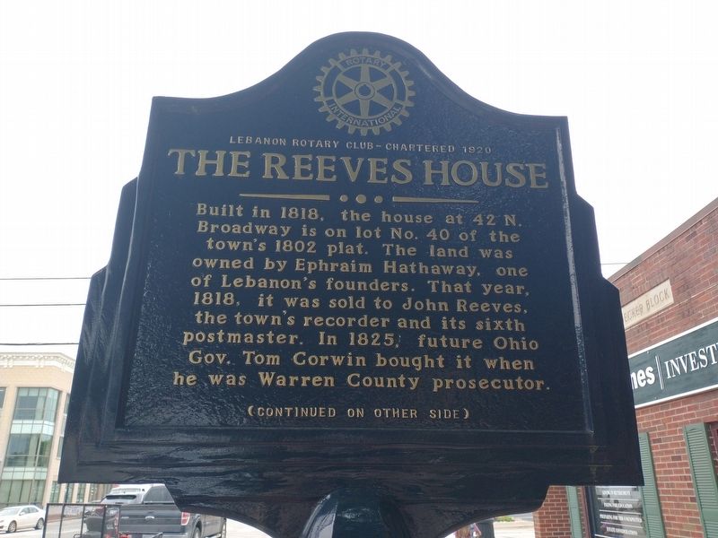 The Reeves House Marker image. Click for full size.