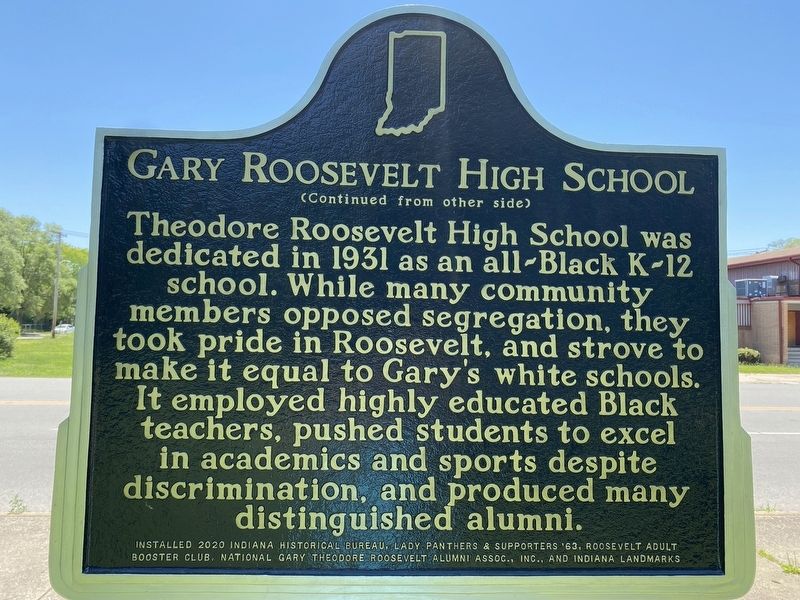 Gary Roosevelt High School Marker image. Click for full size.