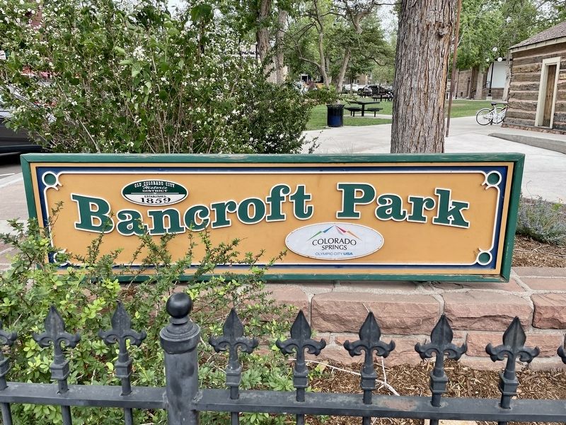 The Colorado City Marker is located in Bancroft Park on Colorado Ave.. Click for full size. The Colorado City Marker is located in Bancroft Park on Colorado Ave. image. Click for full size.