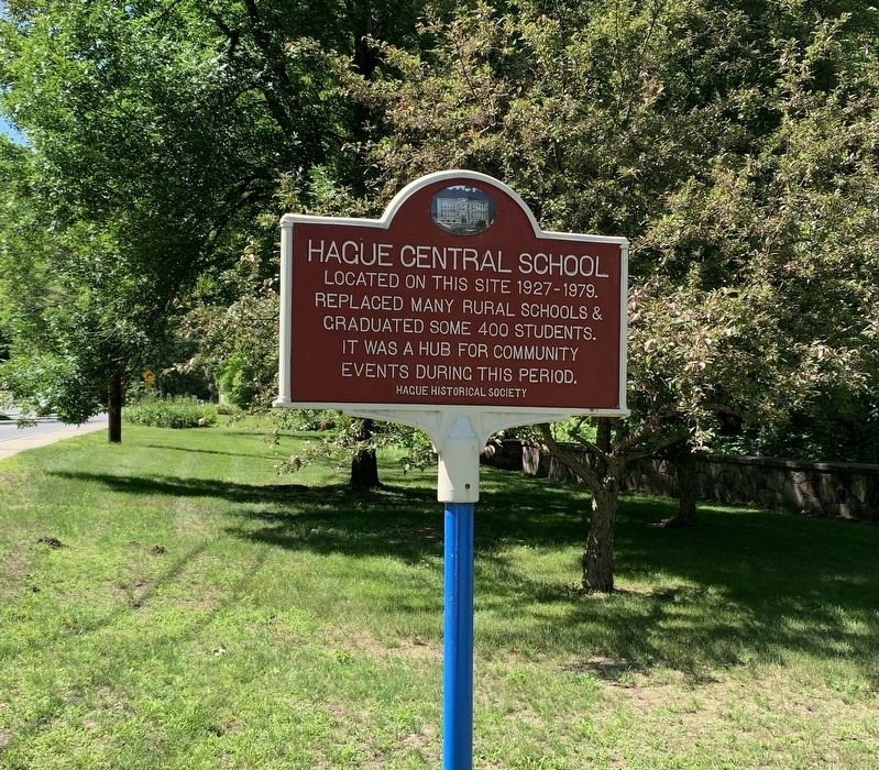 Hague Central School Marker image. Click for full size.