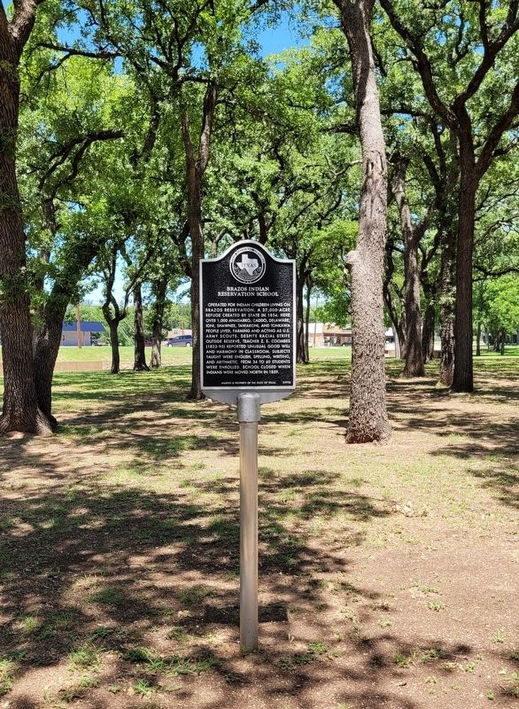 Brazos Indian Reservation School Marker image. Click for full size.