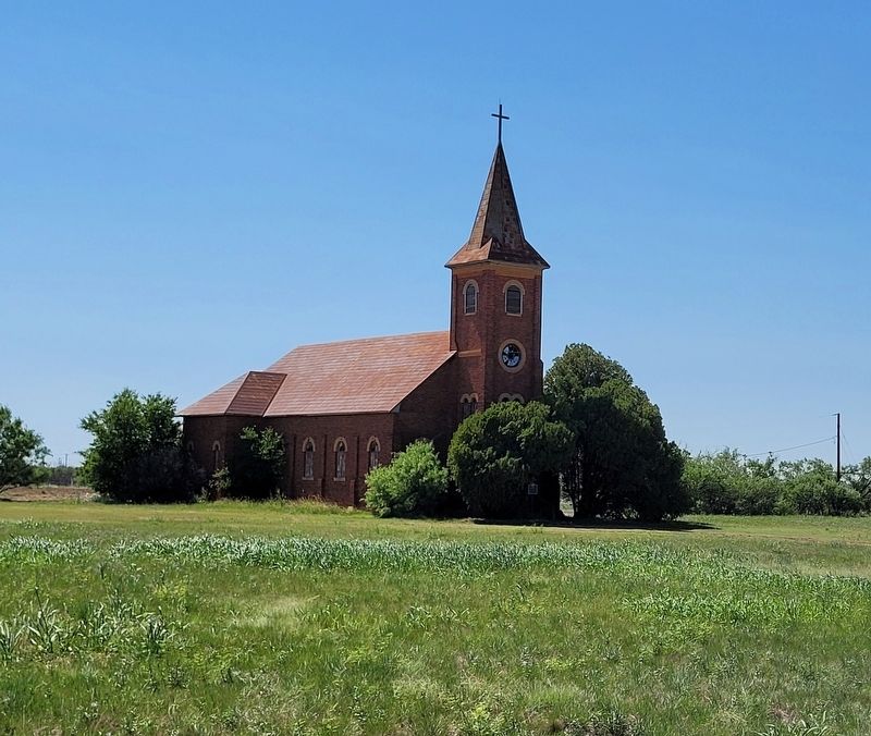 The view of the St. John Catholic Church from the road image. Click for full size.