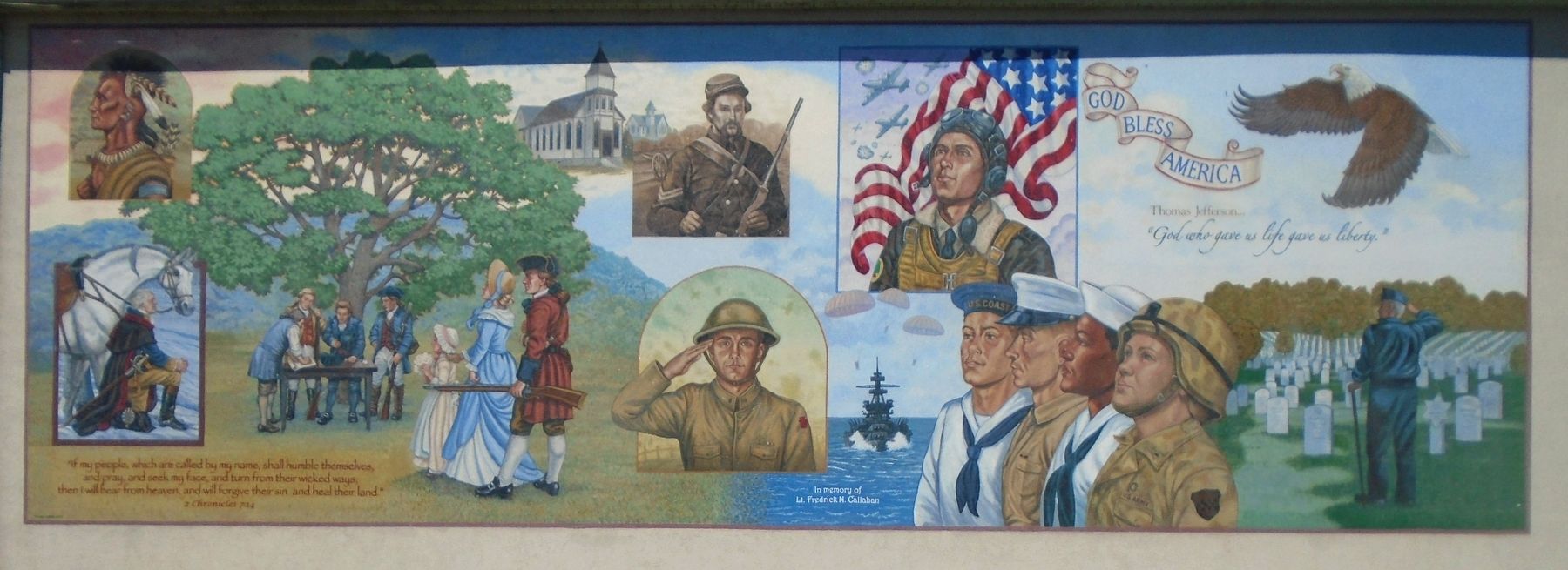 War Memorial Mural image. Click for full size.