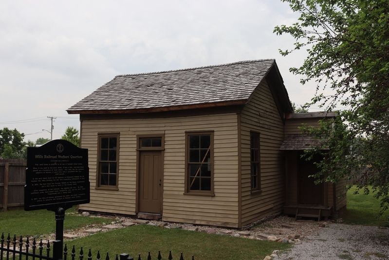 1850s Railroad Workers' Quarters Marker image. Click for full size.