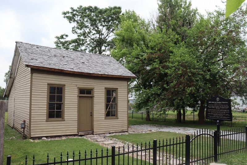 1850s Railroad Workers' Quarters Marker image. Click for full size.