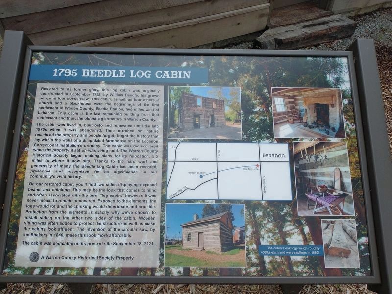1795 Beedle Log Cabim Marker. Click for full size. 1795 Beedle Log Cabim Marker image. Click for full size.
