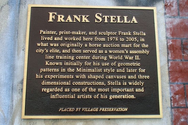 Frank Stella plaque image. Click for full size.