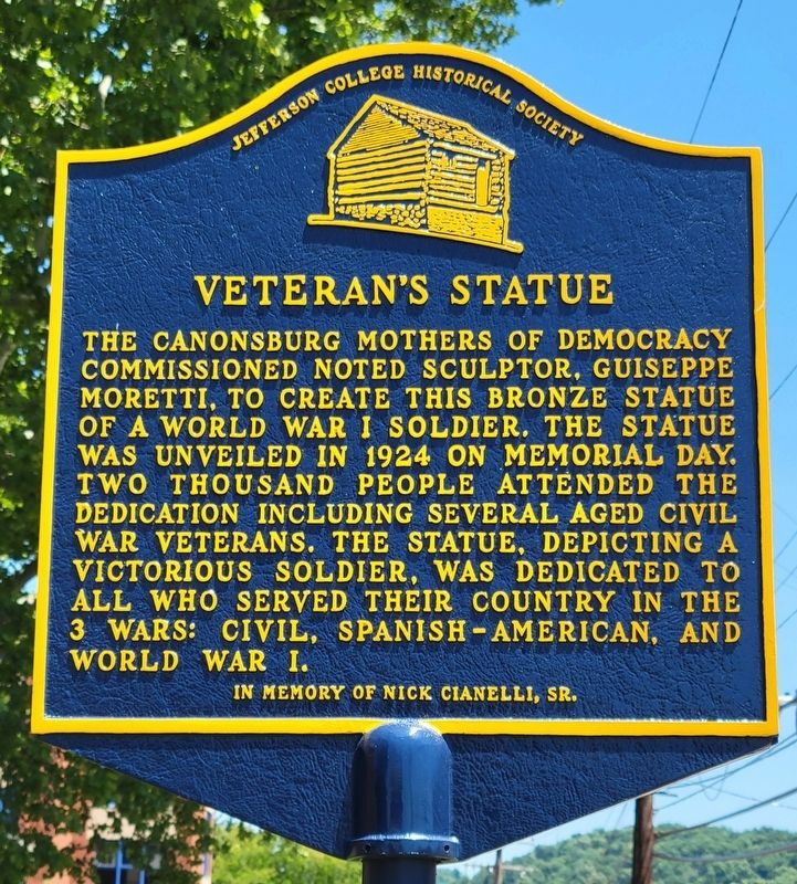 Veteran's Statue Marker image. Click for full size.