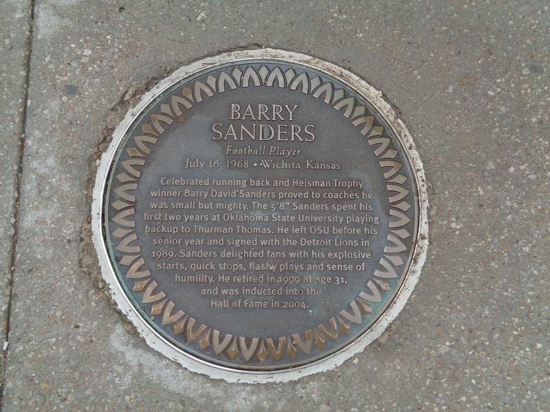 Barry Sanders Marker image. Click for full size.