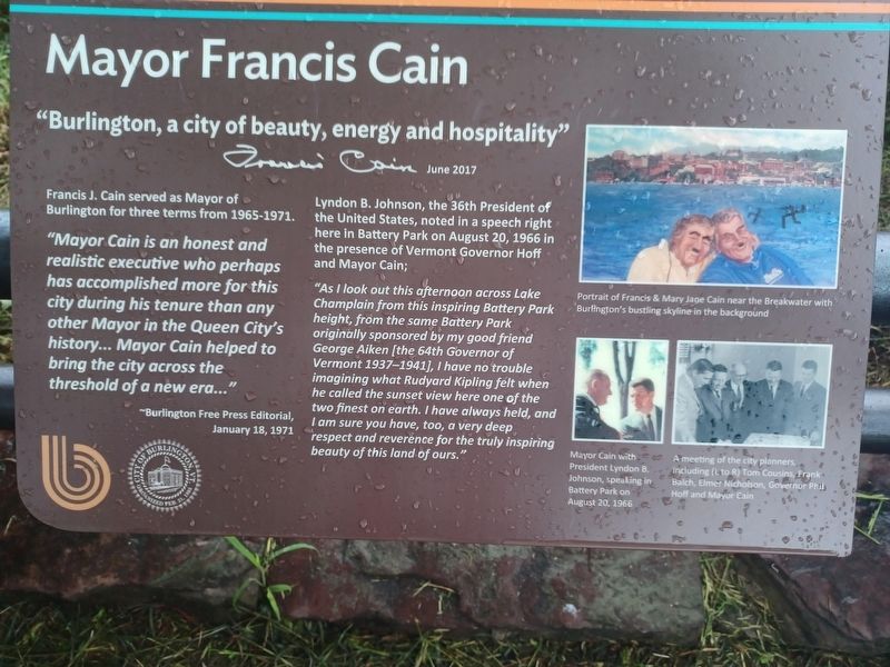 Mayor Francis Cain Marker image. Click for full size.