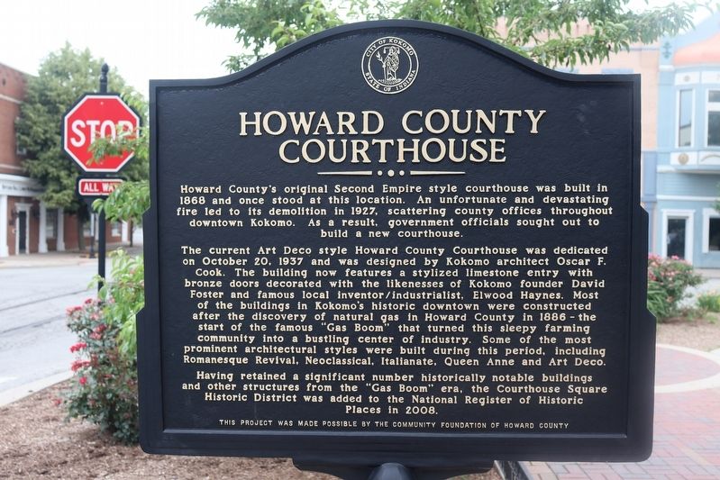 Howard County Courthouse Marker image. Click for full size.
