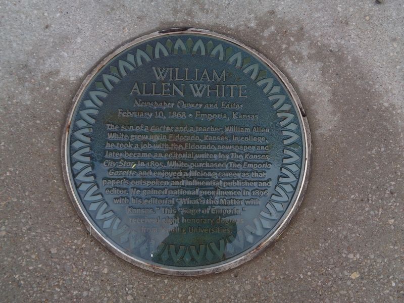 William Allen White Marker image. Click for full size.