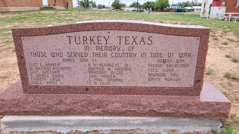Turkey Texas War Memorial image. Click for full size.