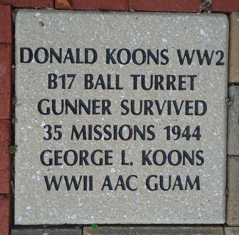 Lycoming County World War II Memorial Paver. Click for full size. Lycoming County World War II Memorial Paver image. Click for full size.